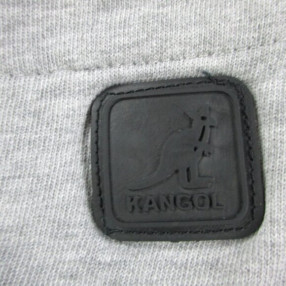 Kangol Shorts Mens Medium Gray Black Sweat Jogger Elastic Drawstring Athletic - Picture 8 of 11